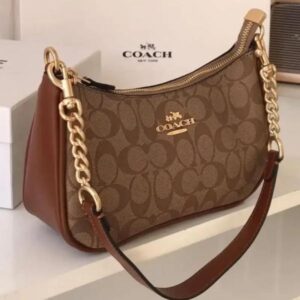 coach teri shoulder bag with og box (c08821 apricot)