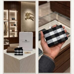 burberr y mens wallet with box and carry bag(b 993 black)