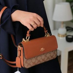 coach klare mini crossbody bag in signature canvas and leather with box premium quality
