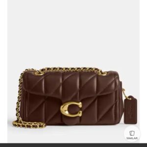 coach tabby 20 quilted leather shoulder bag with og box & dust bag cp 150 coffee