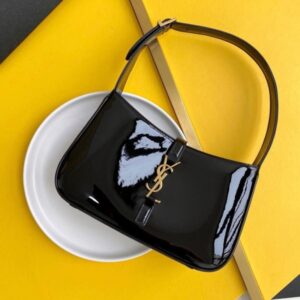 ysl patent hobo bag glossy with og box(903 2 mirror black)