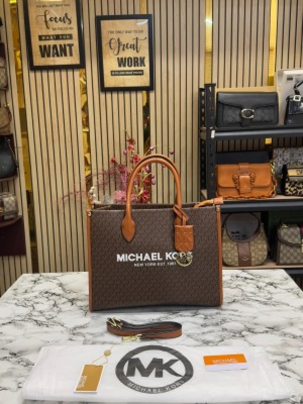 michael kors mirella tote bag with dust bag including card 22320 beige brown michael kors mirella tote bag with dust bag including card 22320 beige brown