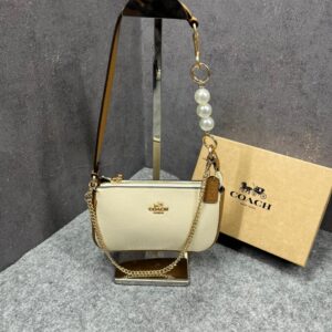 coach nolita 19 lychee sling bag with box dust bag sling chain c1001 lychee