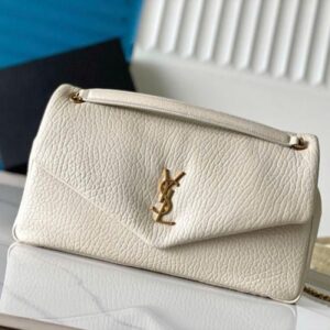 ysl calypso shoulder bag 30 cm with dust bag(2557 whitw)