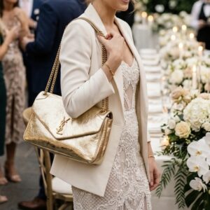 ysl calypso shoulder bag 30 cm with dust bag(2557 gold)