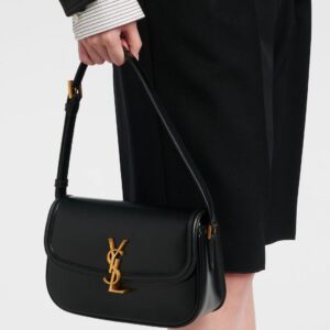 ysl solferino shoulder bag with og box(2435 black)