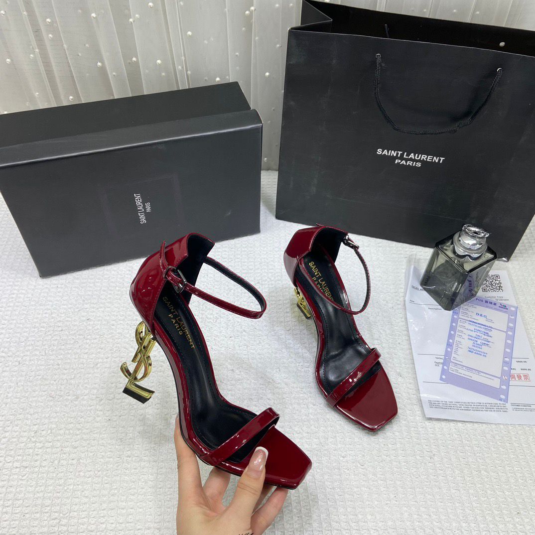 ysl opyum heels premium wine with og box & carry bag ysl opyum heels premium wine with og box & carry bag