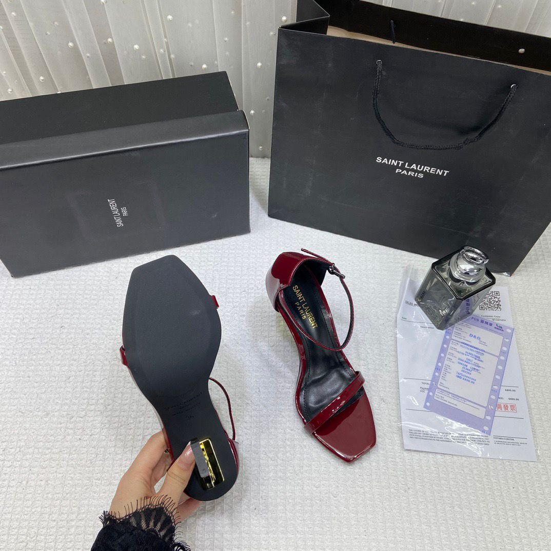 ysl opyum heels premium wine with og box & carry bag ysl opyum heels premium wine with og box & carry bag