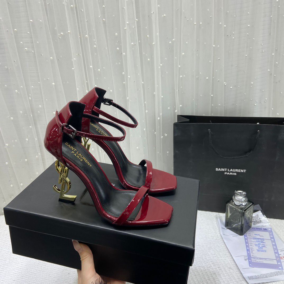 ysl opyum heels premium wine with og box & carry bag ysl opyum heels premium wine with og box & carry bag