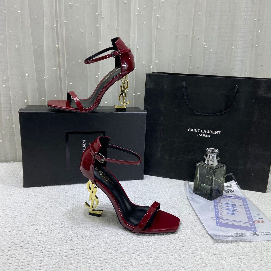 ysl opyum heels premium wine with og box & carry bag ysl opyum heels premium wine with og box & carry bag