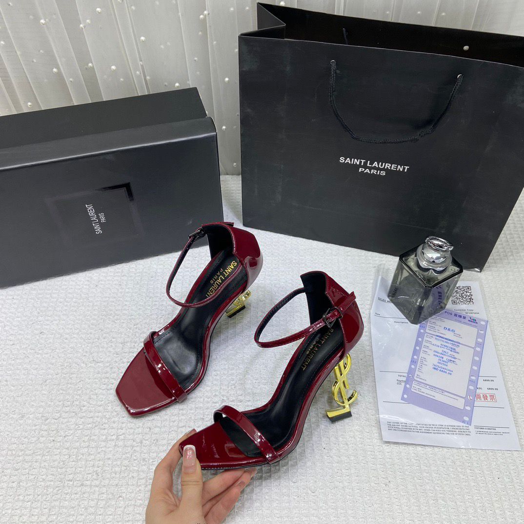 ysl opyum heels premium wine with og box & carry bag ysl opyum heels premium wine with og box & carry bag
