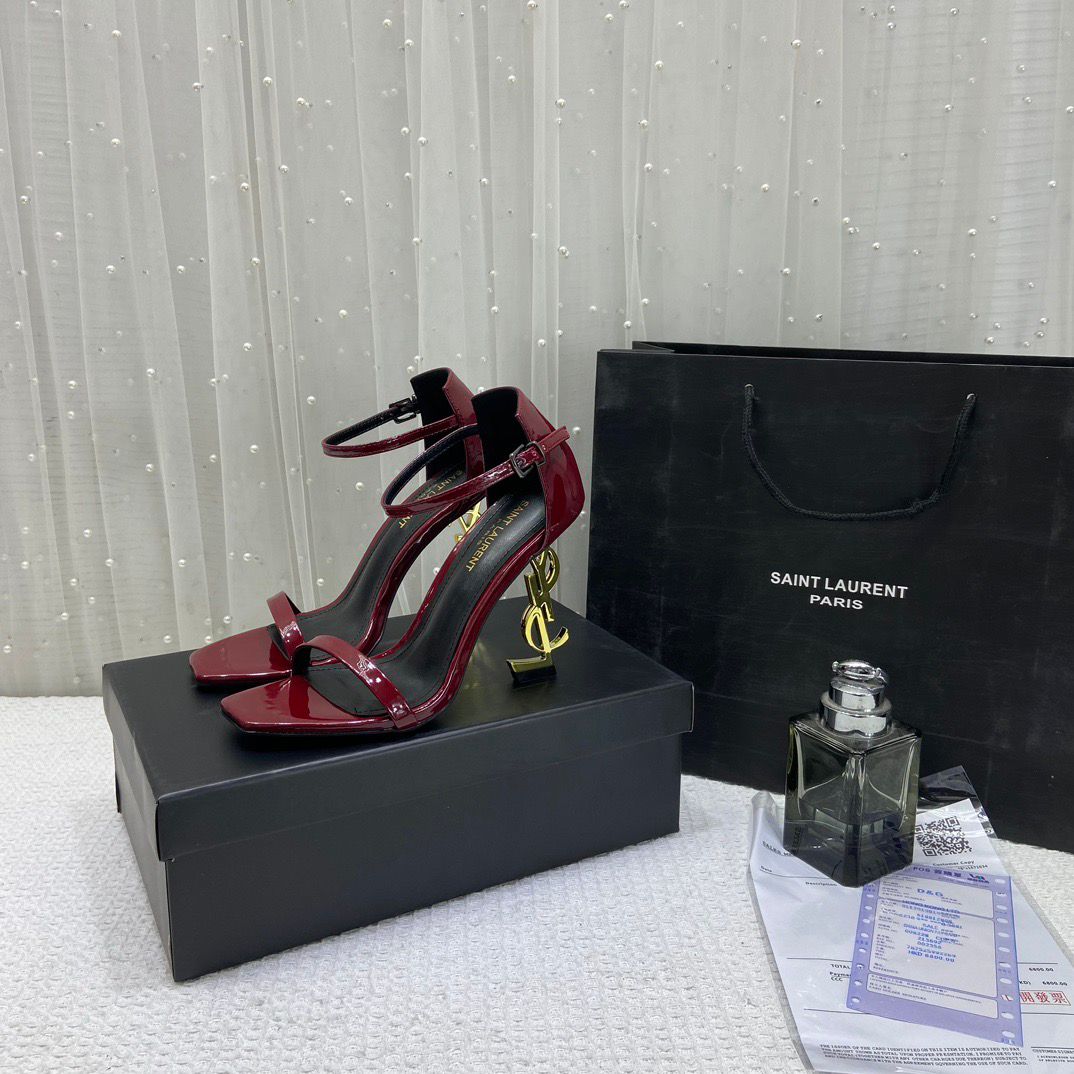 ysl opyum heels premium wine with og box & carry bag ysl opyum heels premium wine with og box & carry bag