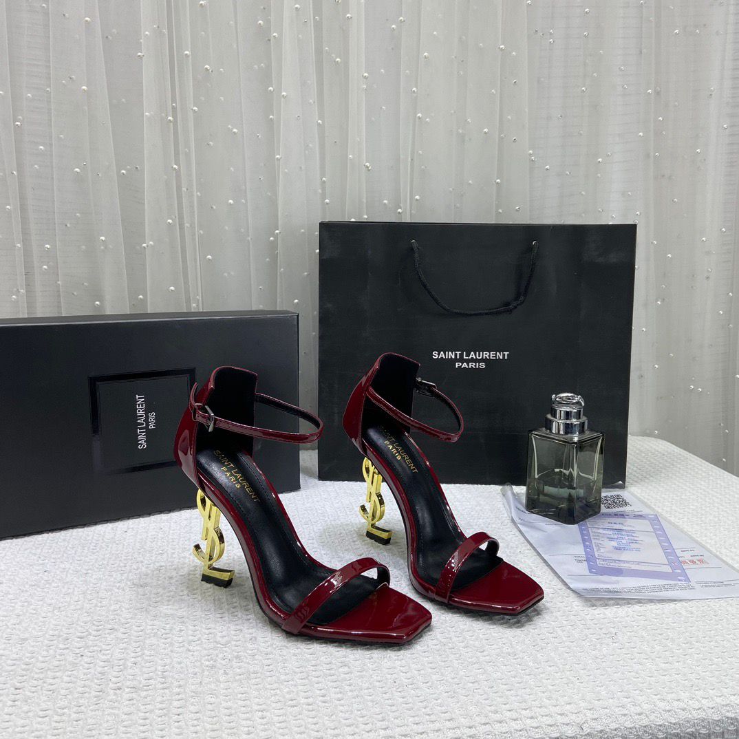 ysl opyum heels premium wine with og box & carry bag ysl opyum heels premium wine with og box & carry bag