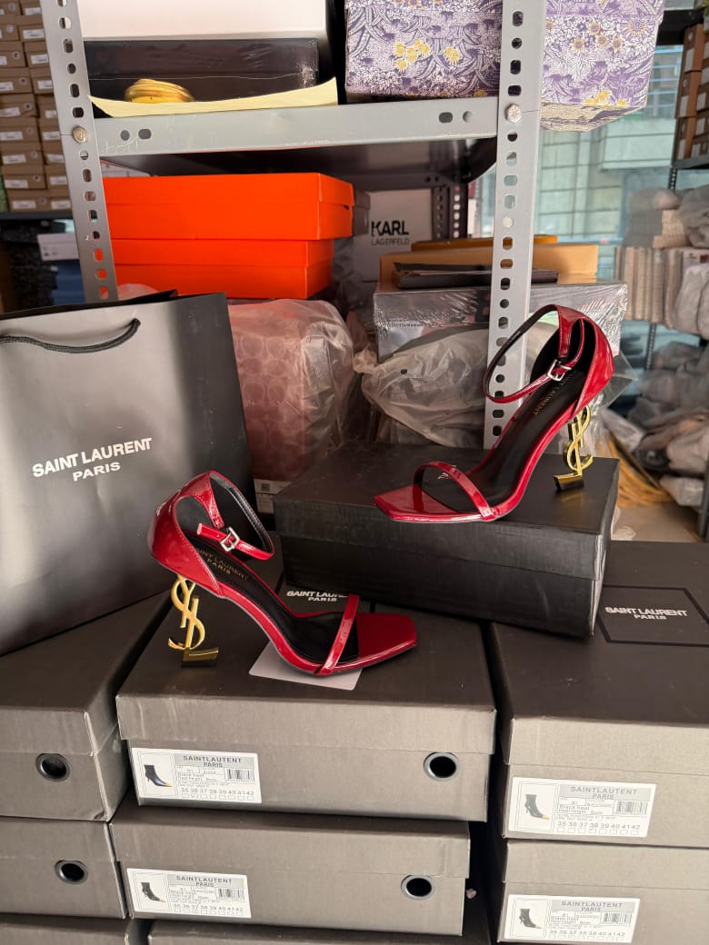 ysl opyum heels premium wine with og box & carry bag ysl opyum heels premium wine with og box & carry bag