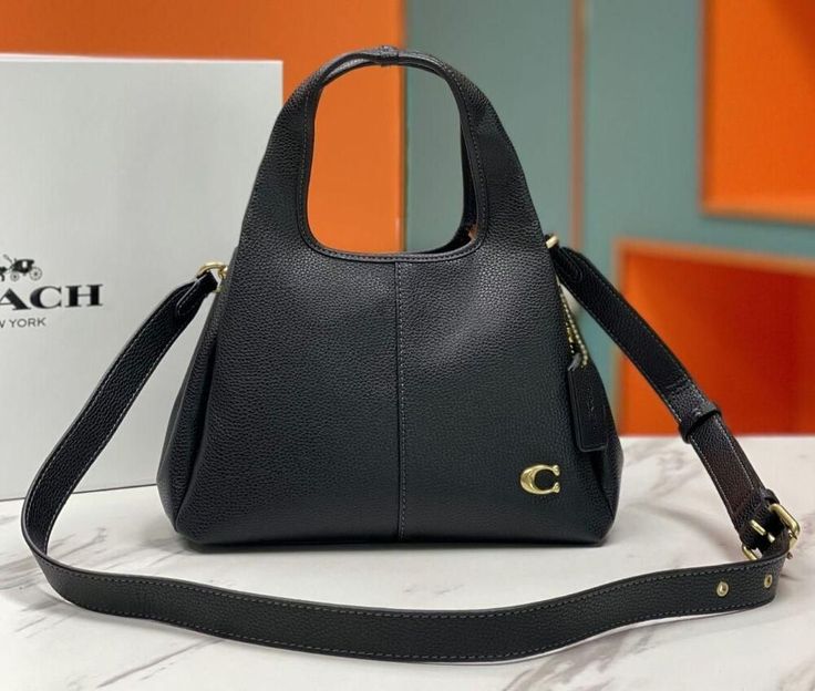 coach lana 23 black with ogbox dust cover longbelt cm545 black coach lana 23 black with ogbox dust cover longbelt cm545 black