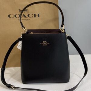  coach mollie bucket bag with og box (2036 all black)