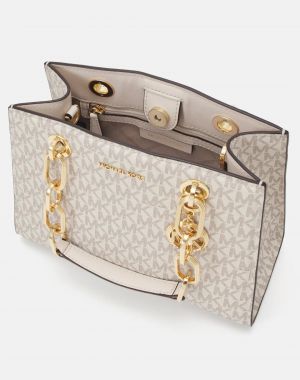 michael kors cynthia small signature logo satchel 5641 michael kors cynthia small signature logo satchel 5641