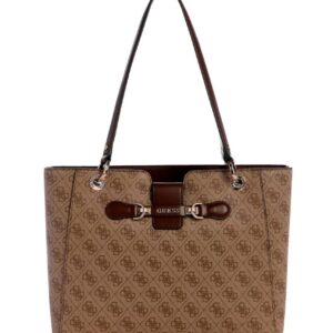 guess deauville pearl canvas tote bag 6398