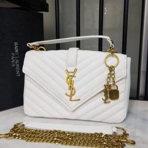 ysl saint laurent grain de poudre matelasse chevron medium monogram satchel black with box 5247