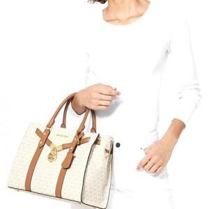 michael kors mk nouveau hamilton large satchel bag with dust bag 20029 coffee brown 5332