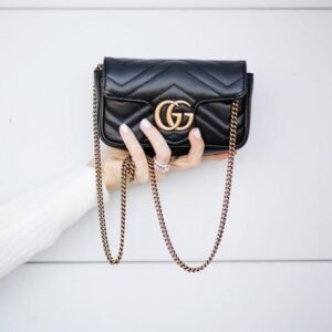  gucci marmont sipermini 16cm with og box (7726 black)