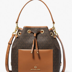 michael kors maeve monogram print bucket bag 1169