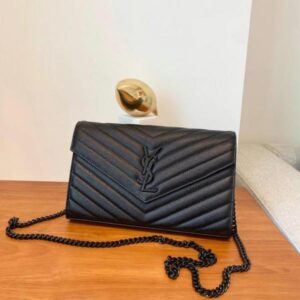 ysl saint laurent chain sling bag with og double box