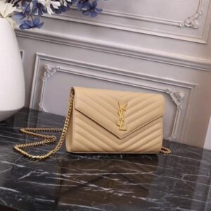 ysl saint laurent chain sling bag with og double box