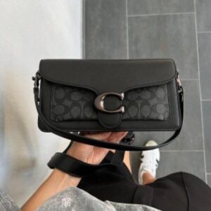 coach tabby shoulder bag 26 black apricot print leather dual strap with og double box high quality black black apricot print 80626