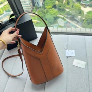 ysl y top handle bucket bag with dust bag(2535 brown)