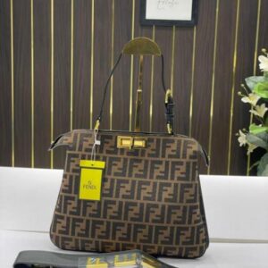 fend i peekabo soft leather edition with dust bag(88836 f brown)