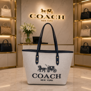 coac h voyager jet set print tote bag with dust bag 5507