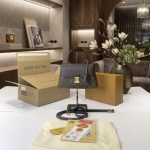 loui s vuitton madeleine top handle bag with double box((m27574 coffe)