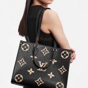 louiss vuitton lv on the go monogram leather tote bag with dust bag large 585