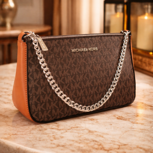 jet set charm small logo pochette bag ( box dust bag) 1053