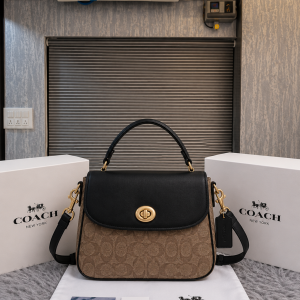 coac h marlie top handle crossbody bag with og magnetic box & dust bag 6375