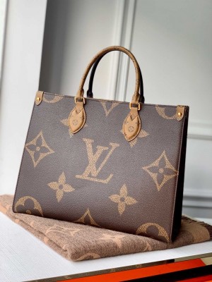 lv on the go monogram leather tote bag with dust bag large 969 lv on the go monogram leather tote bag with dust bag large 969