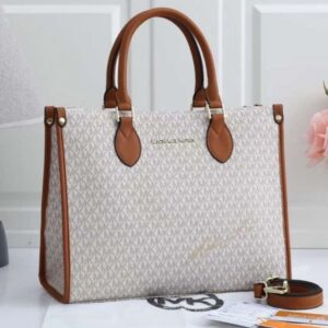 michae l kors tote bag with dust bag (44572 biege brown)