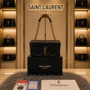 ysl saint laurent grain de poudre matelasse chevron medium monogram satchel black with box 6416