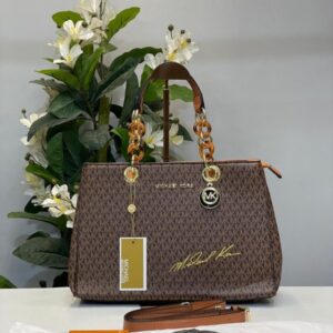michae.l kors cynthia signature bag with dust bag (5340 coffee brown)