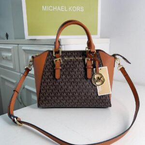 michae.l kors sienna medium satchel coffee brown bag with dust cover m3015 coffee brown