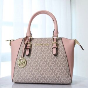 michae.l kors sienna medium satchel beige pink bag with dust cover m3015 beige pink