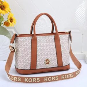 michae.l kors luisa medium signature logo satchel brown with dust cover beige brown 100825