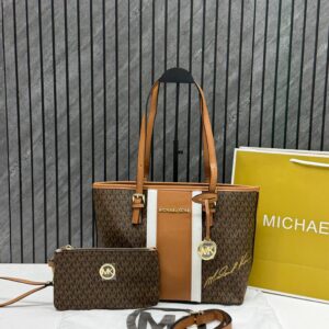 michae.l kors cb 40628 jet set travel tote with wallet dustcover carrybag coffee brown
