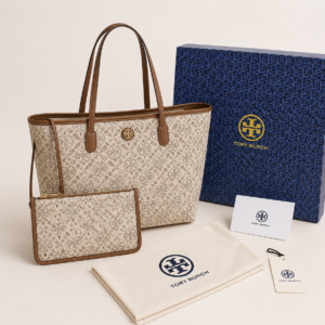 tory jacquard tote bag with original box packing