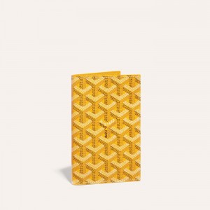 goyardd grenelle passport holder cover with og box & dust bag (804 yellow)