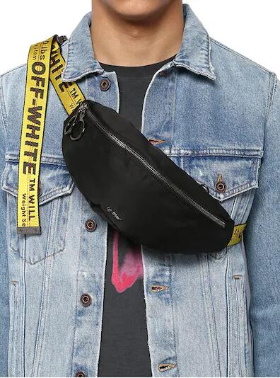 off whitee binder nylon waist fannypack track belt bag with dust bag (1955) black sale off whitee binder nylon waist fannypack track belt bag with dust bag (1955) black sale