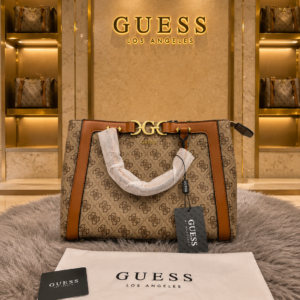guess deauville pearl canvas tote bag 6449