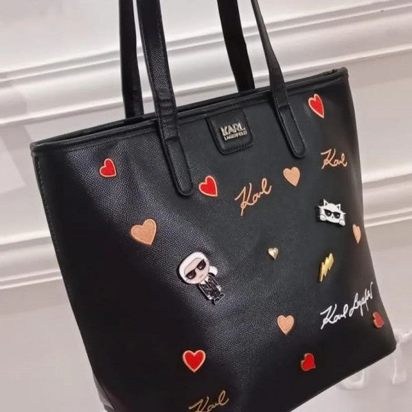 karl lagerfeld embossed logo tote para mujer original with dust bag 6454 karl lagerfeld embossed logo tote para mujer original with dust bag 6454
