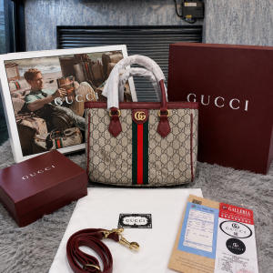 gucc i ophidia small gg tote bag with double box premium quality 6357
